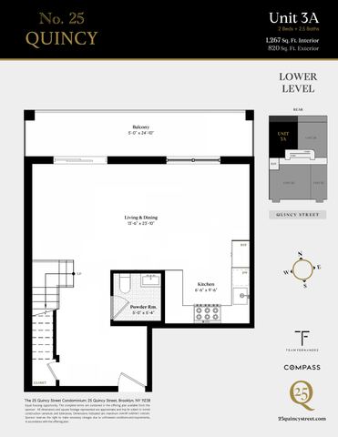 25 Quincy Street Unit: 3-A