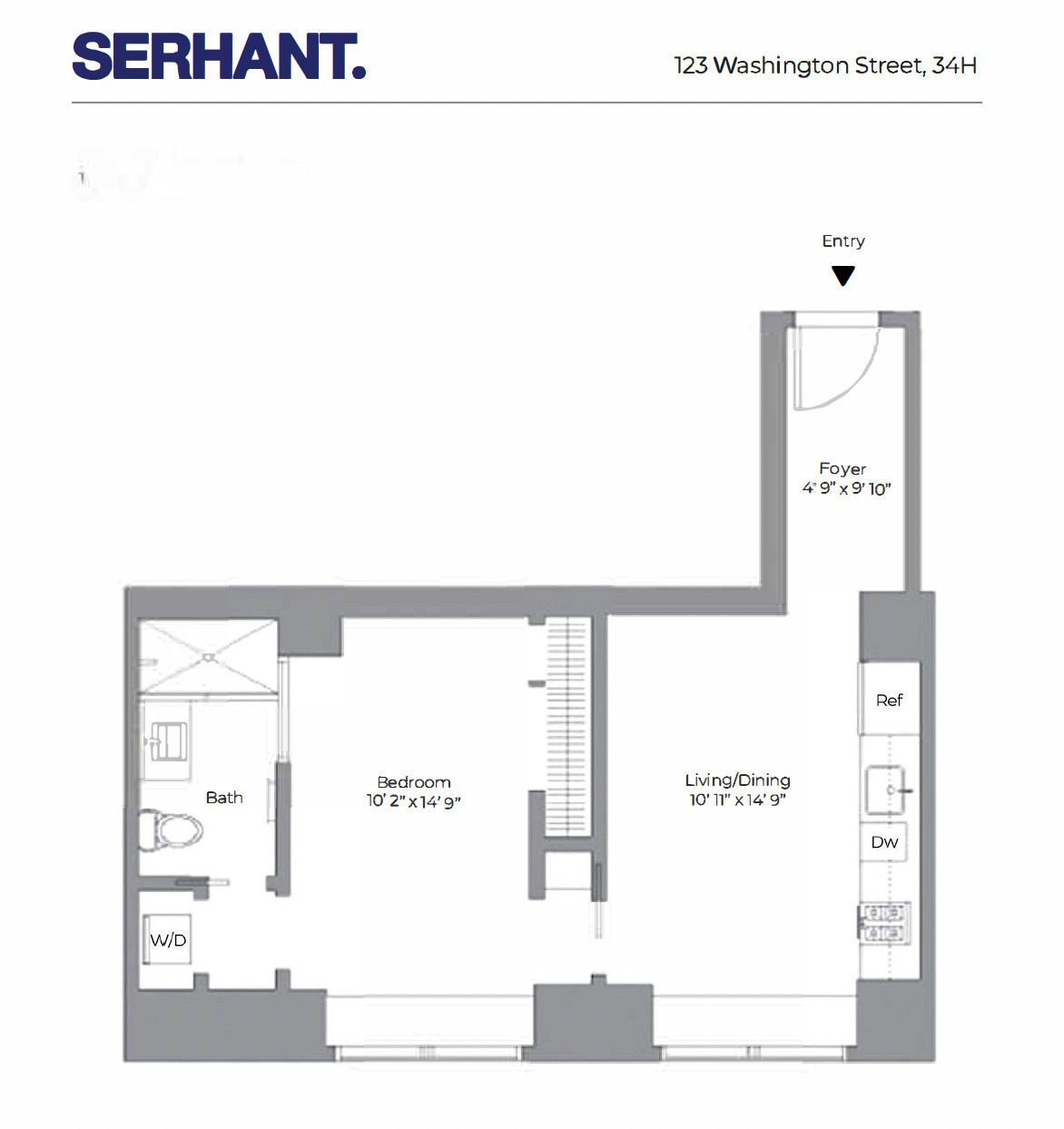 123 Washington Street Unit: 34H
