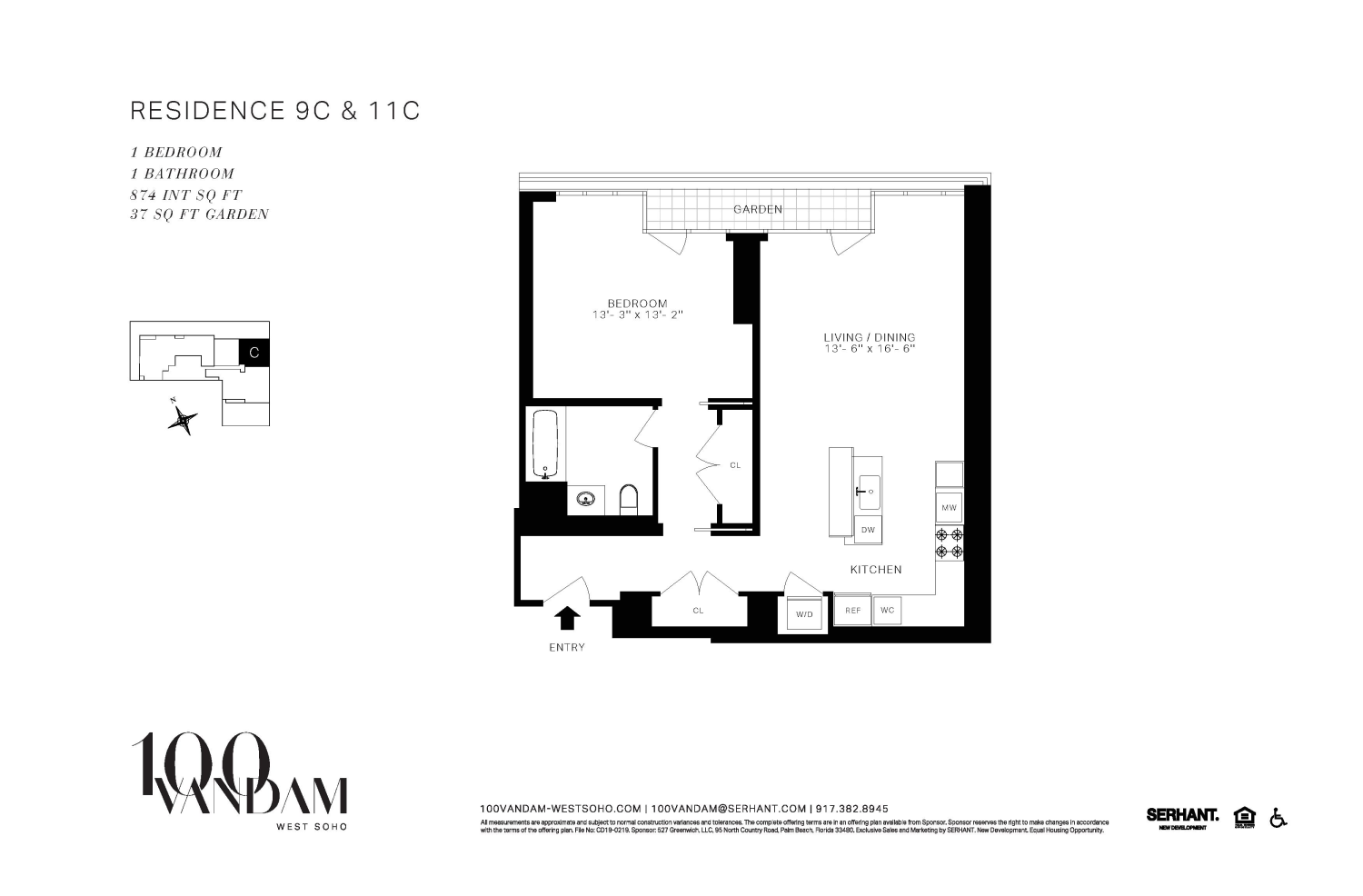 100 VANDAM Street Unit: 11C