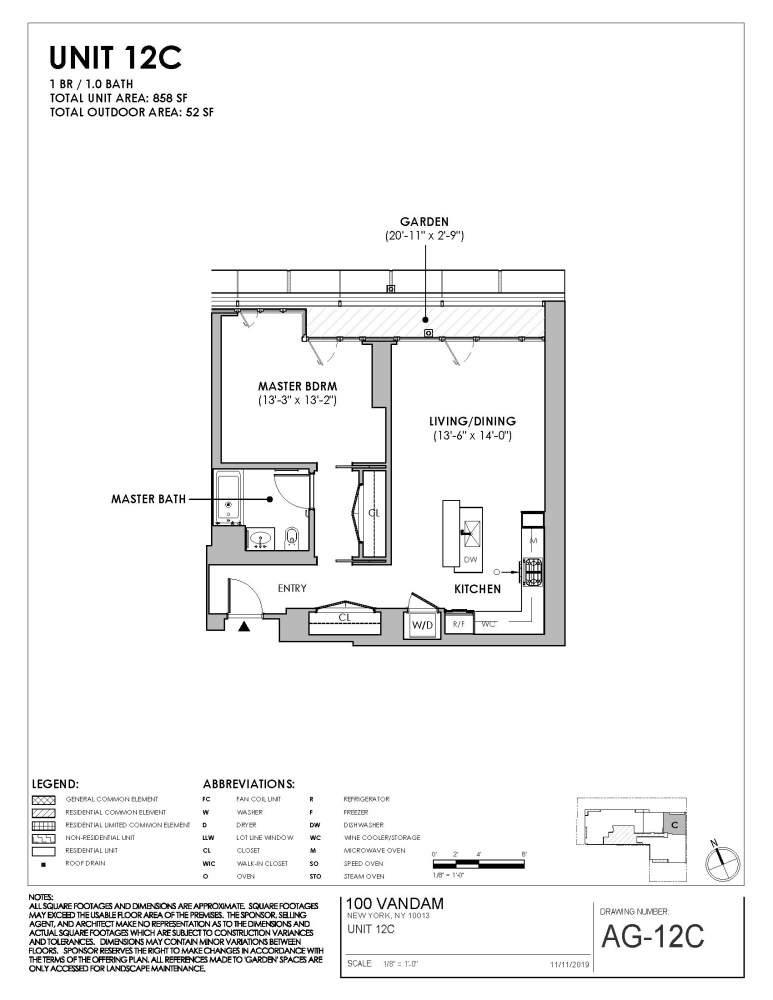 100 VANDAM Street Unit: 12C