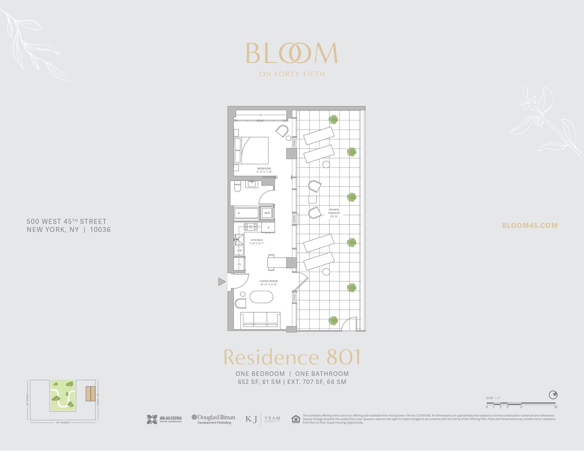 500 West 45th Street Unit: 801