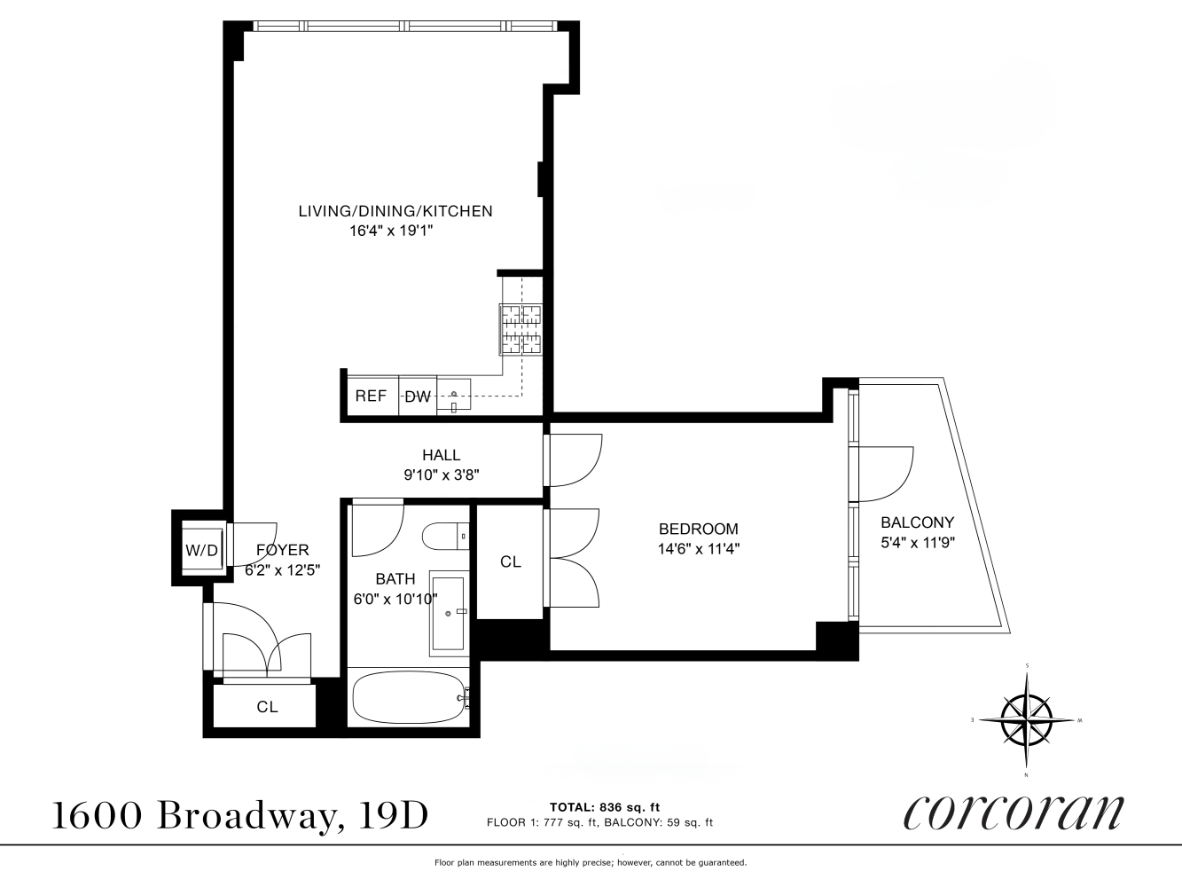 1600 Broadway Unit: 19D