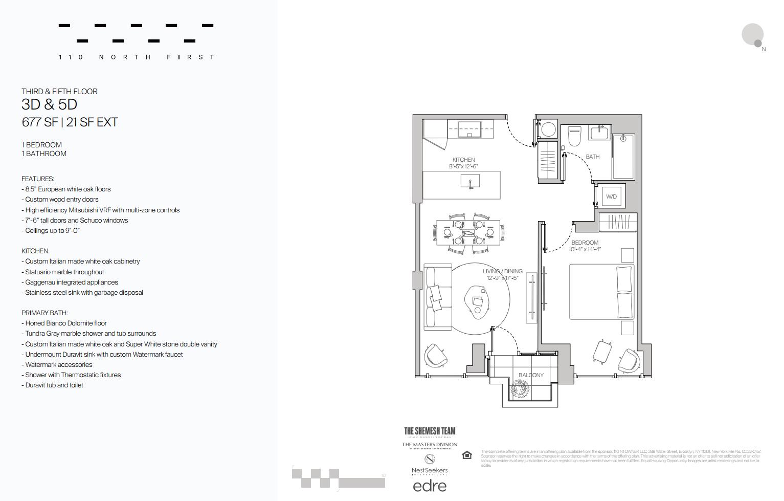 110 North 1st Street Unit: 5-D