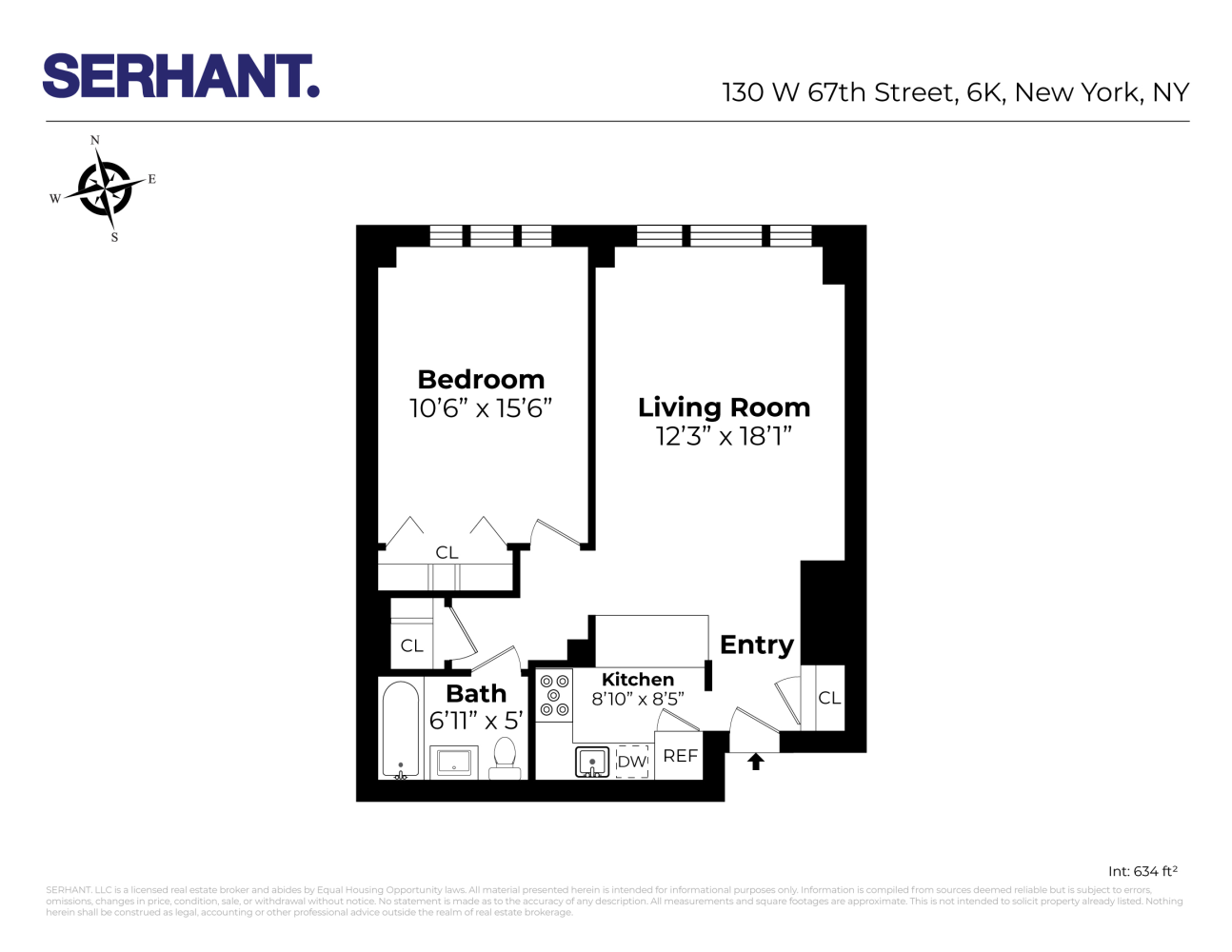 130 West 67th Street Unit: 6K