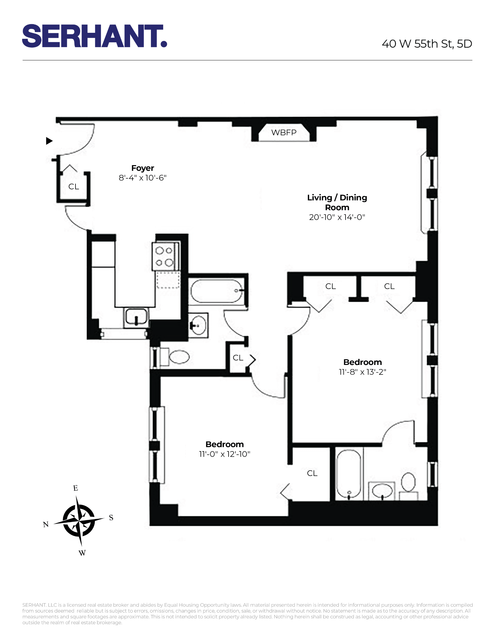 40 W 55th Street Unit: 5D