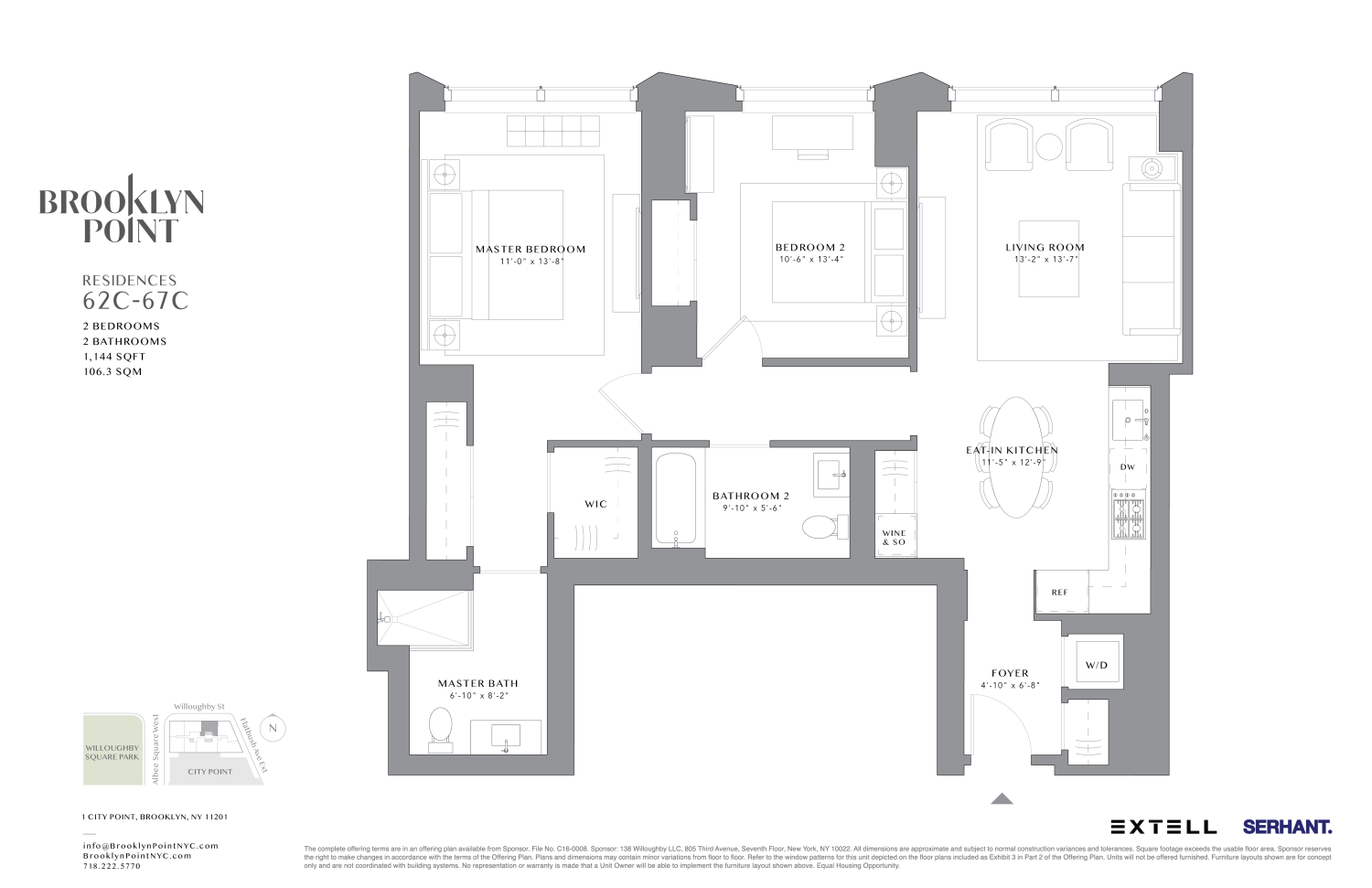 1 City Point Unit: 63C