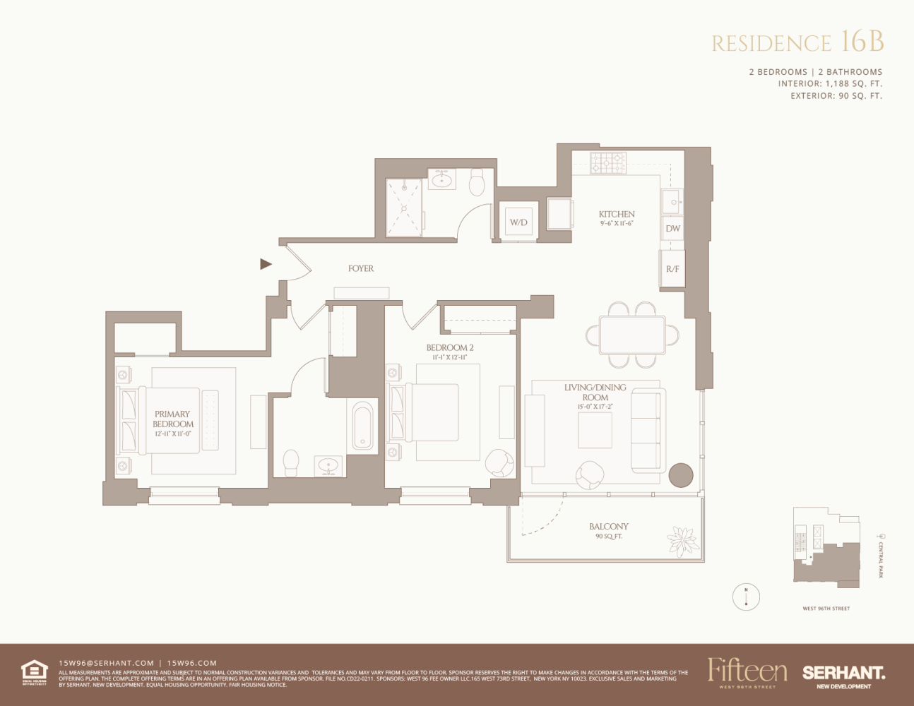15 West 96th Street Unit: 16B