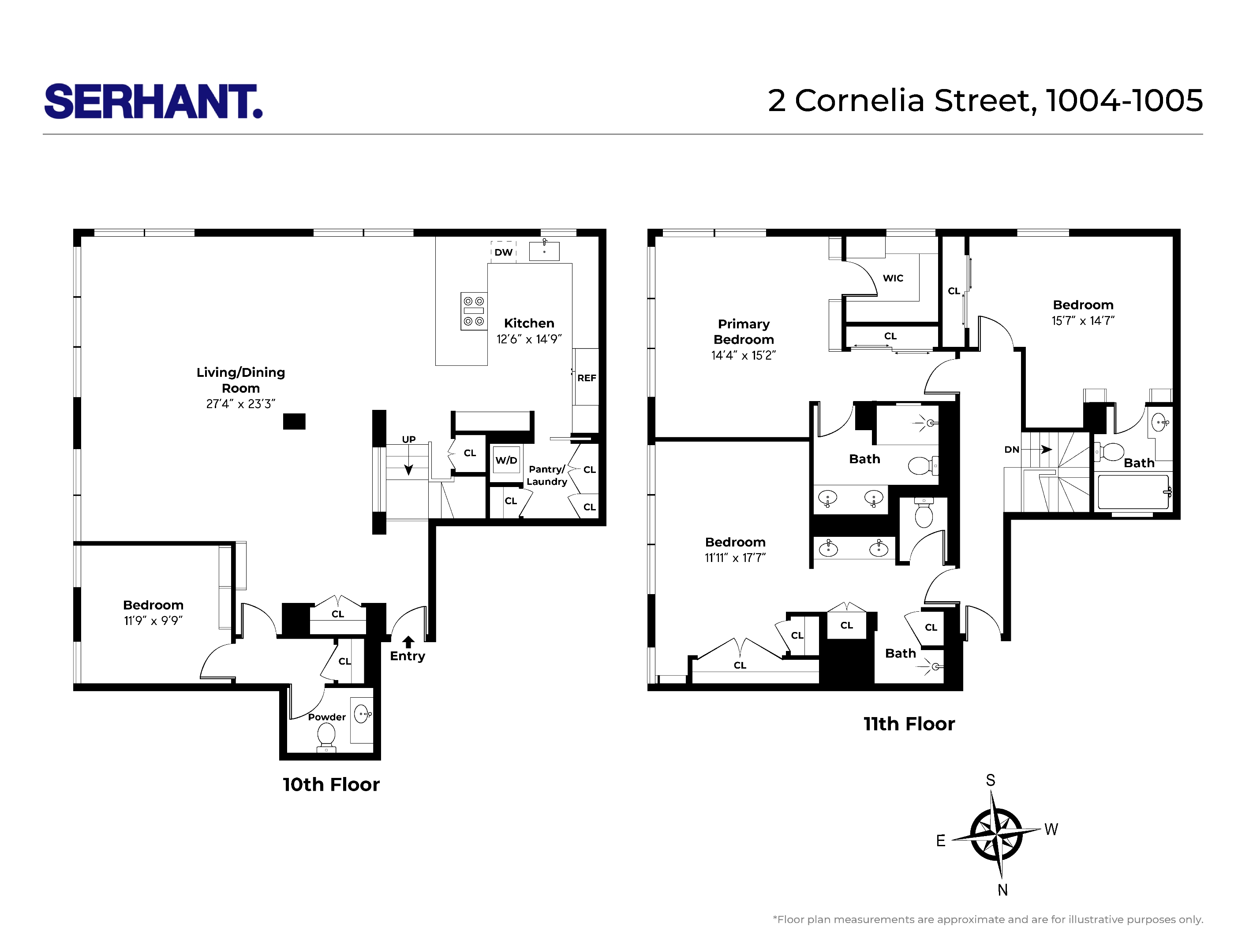 2 Cornelia Street Unit: 1004/1005, New York City NY, 10014