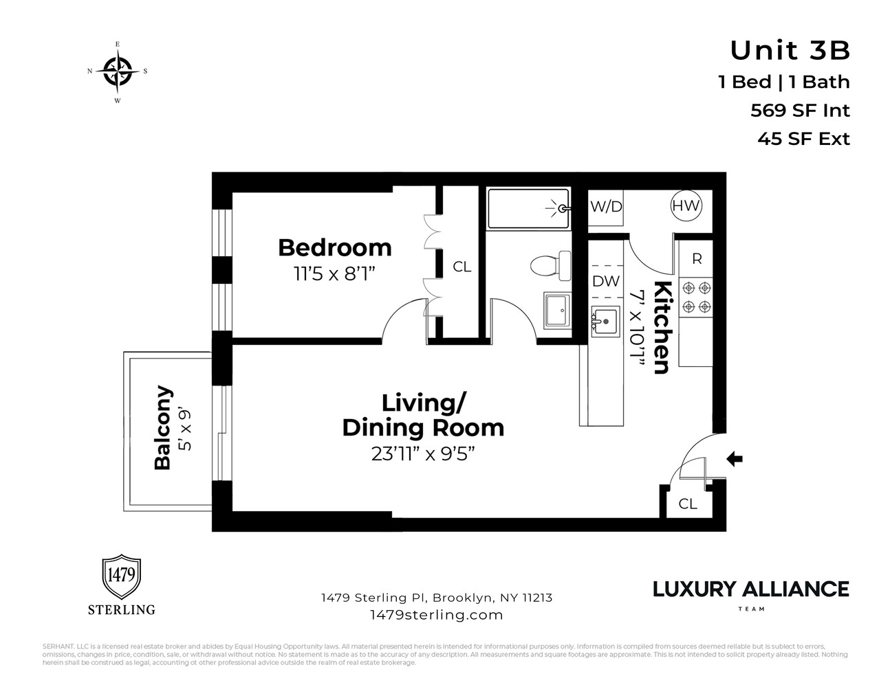 1479 STERLING Place 3B