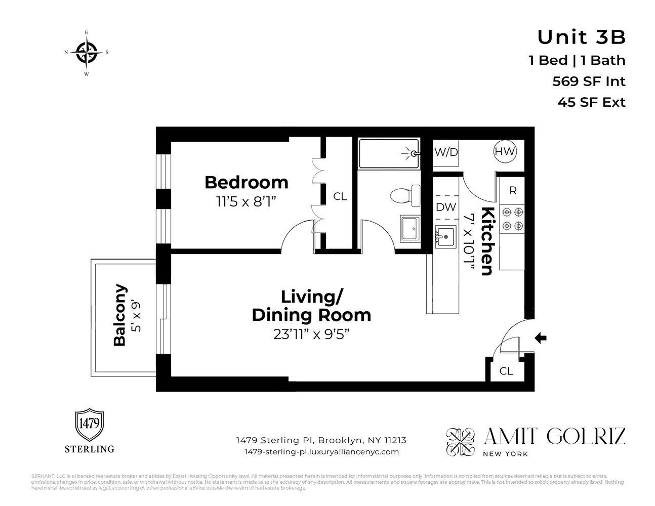 1479 STERLING Place 3B