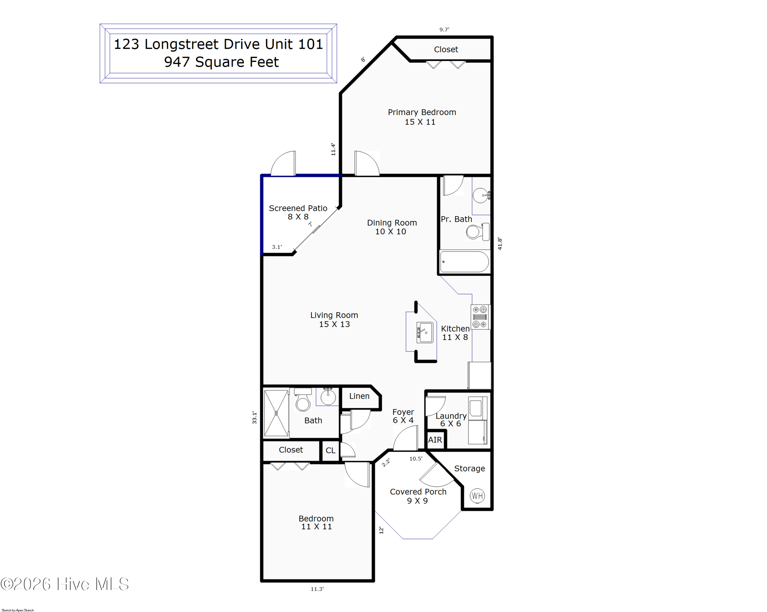123 Longstreet Drive Apt 101