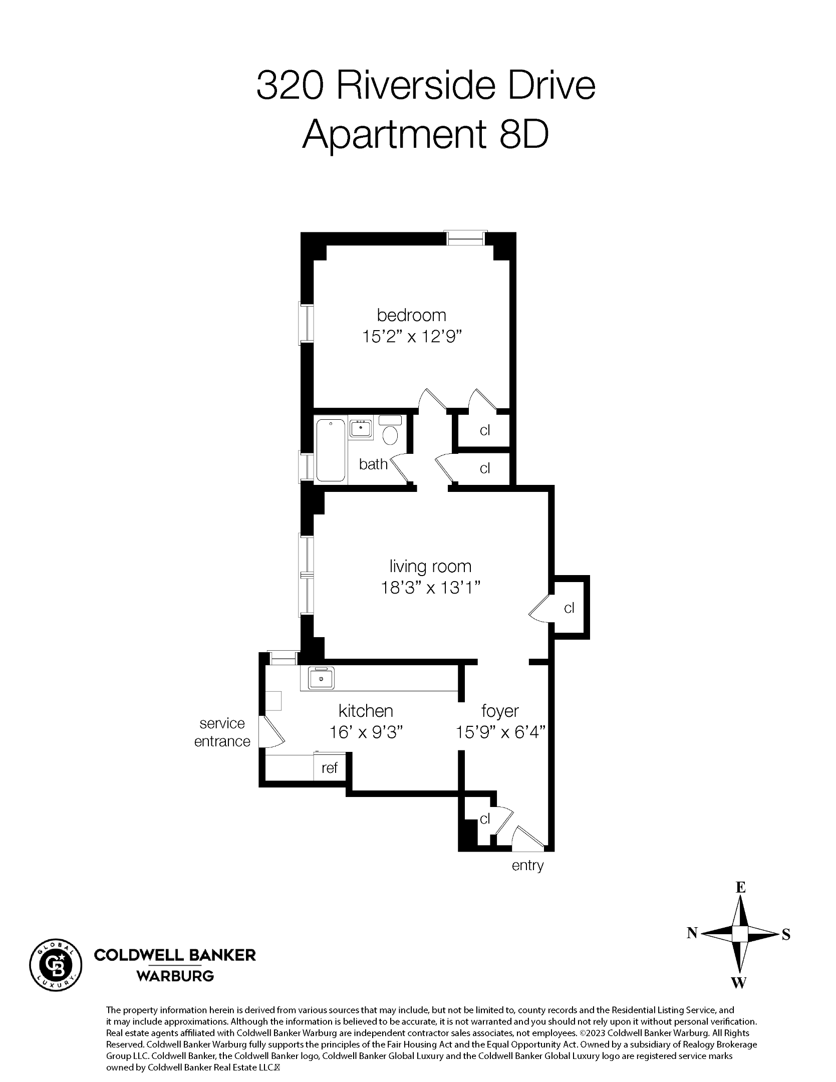320 Riverside Drive 8-D