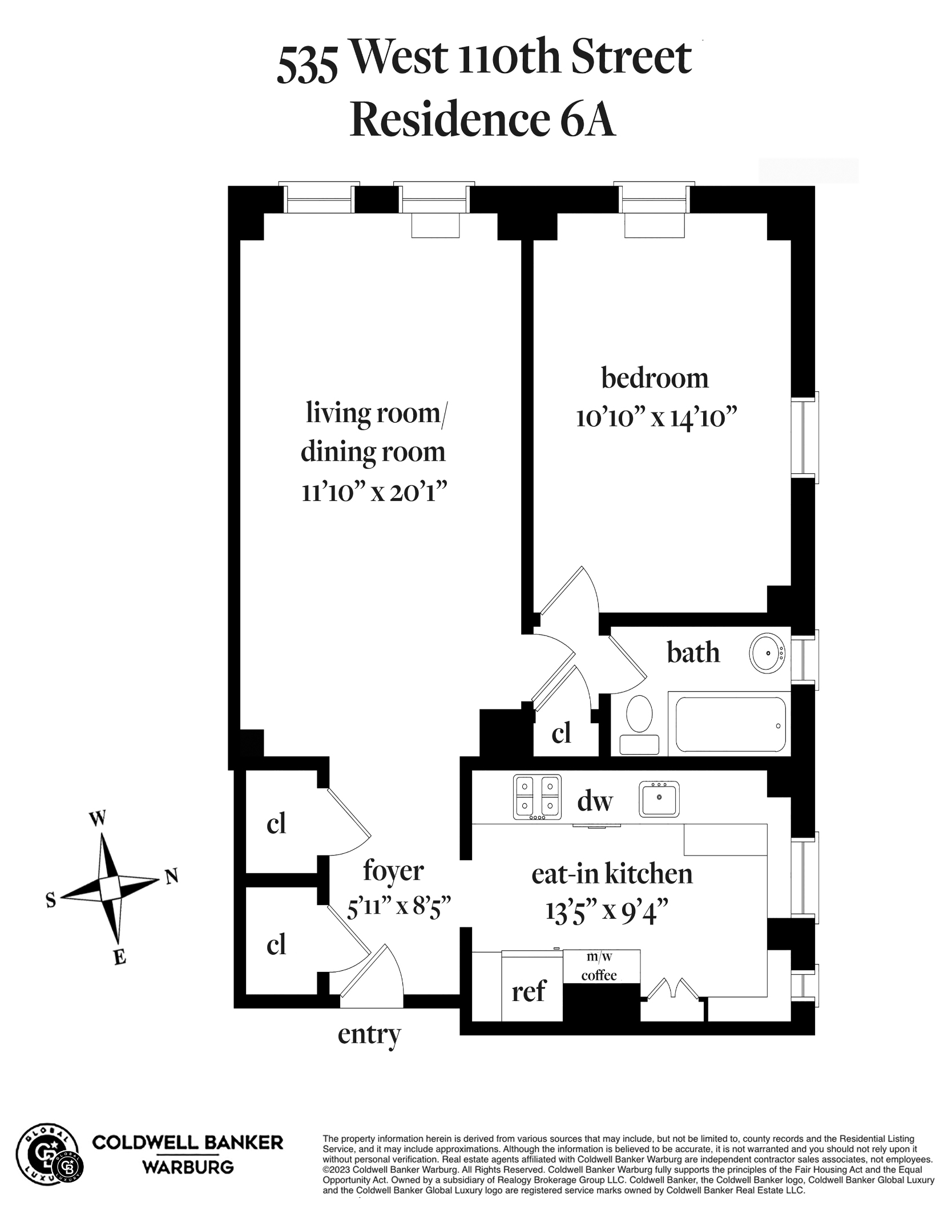 535 W 110th Street 6A