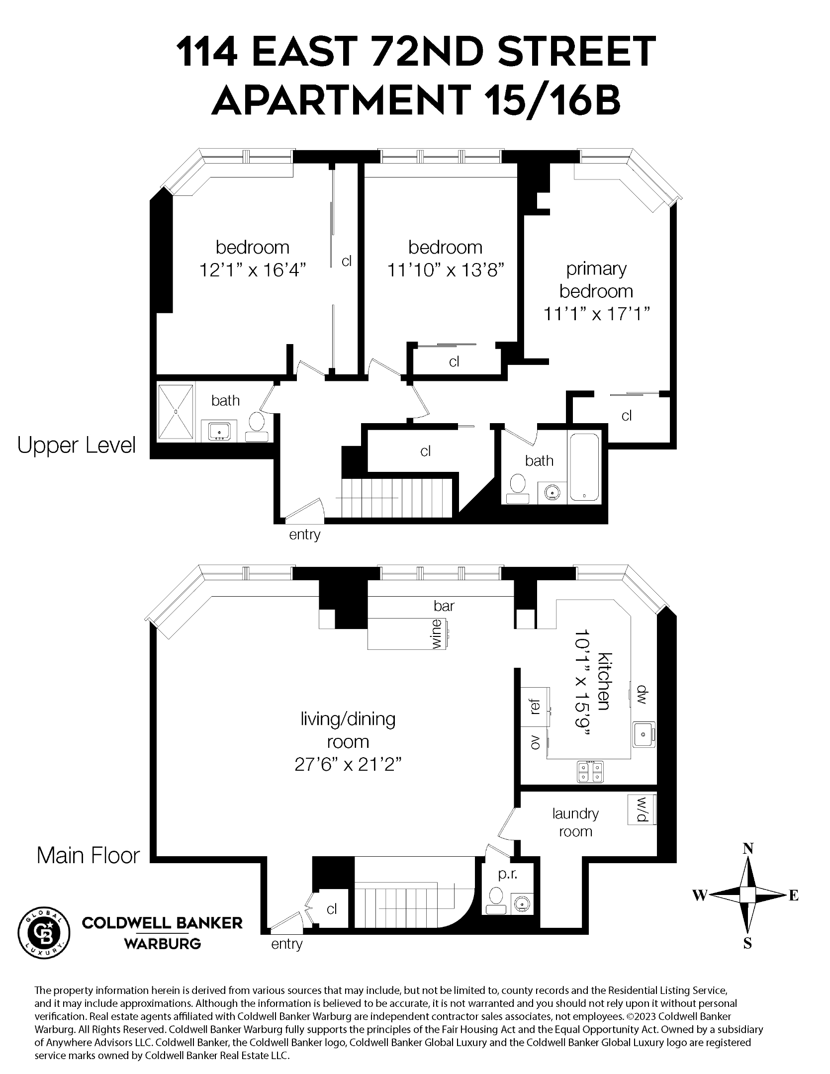 114 E 72nd Street 15/16B