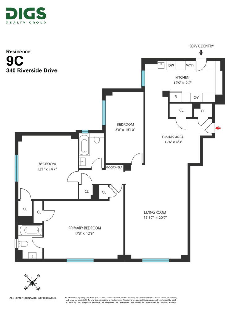 340 RIVERSIDE Drive 9C