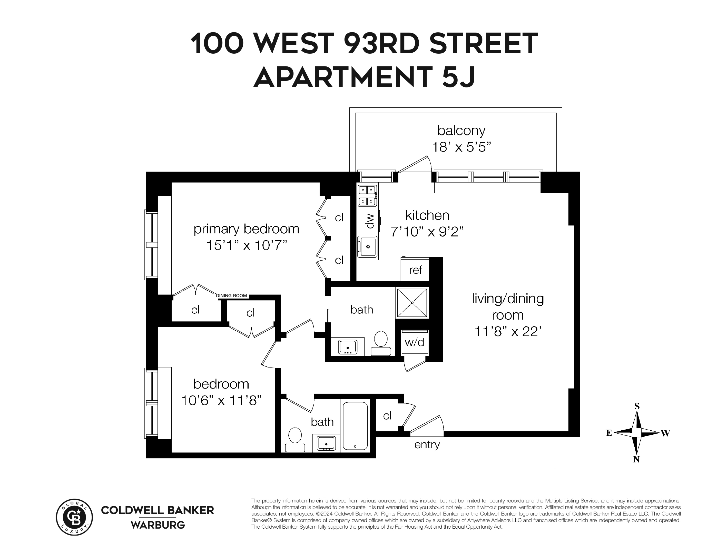 100 W 93RD Street 5J