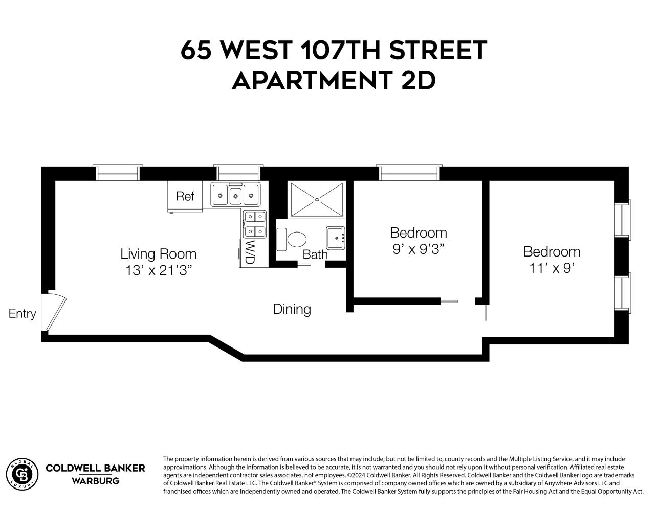 65 W 107TH Street 2D