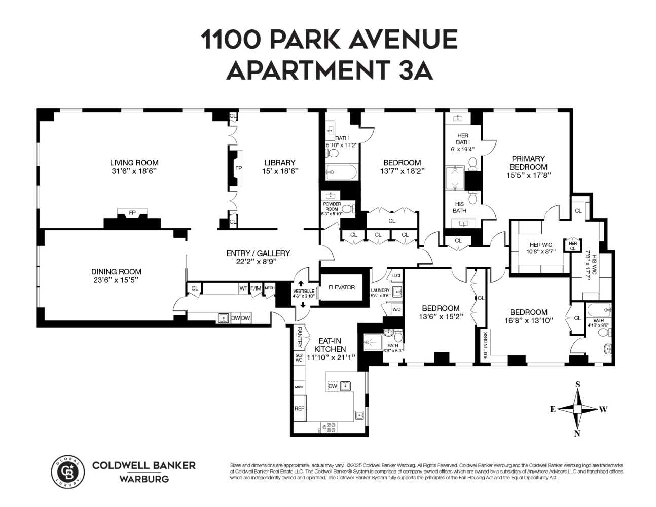 1100 PARK Avenue 3A