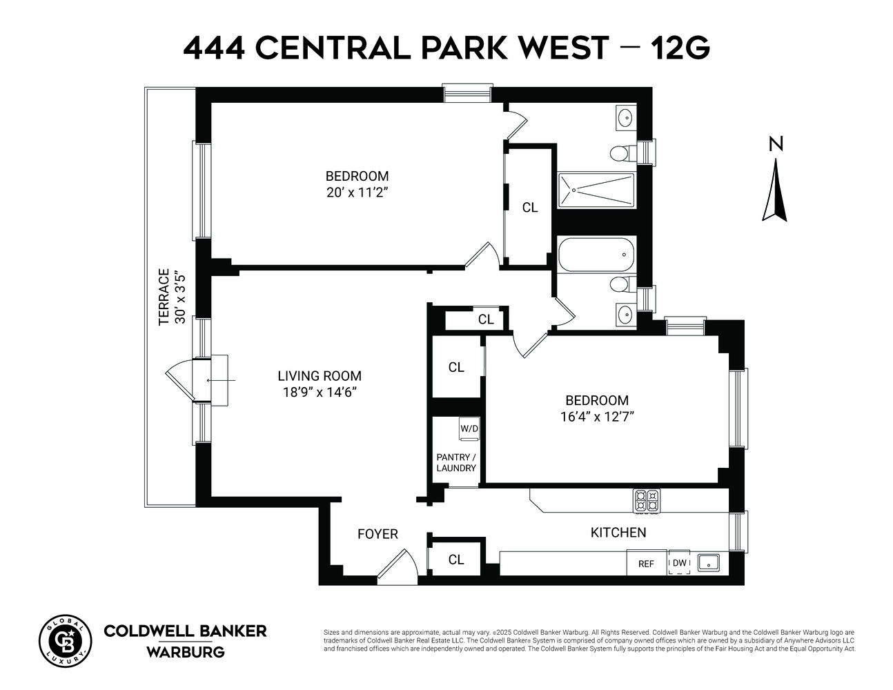 444 CENTRAL Park W 12G