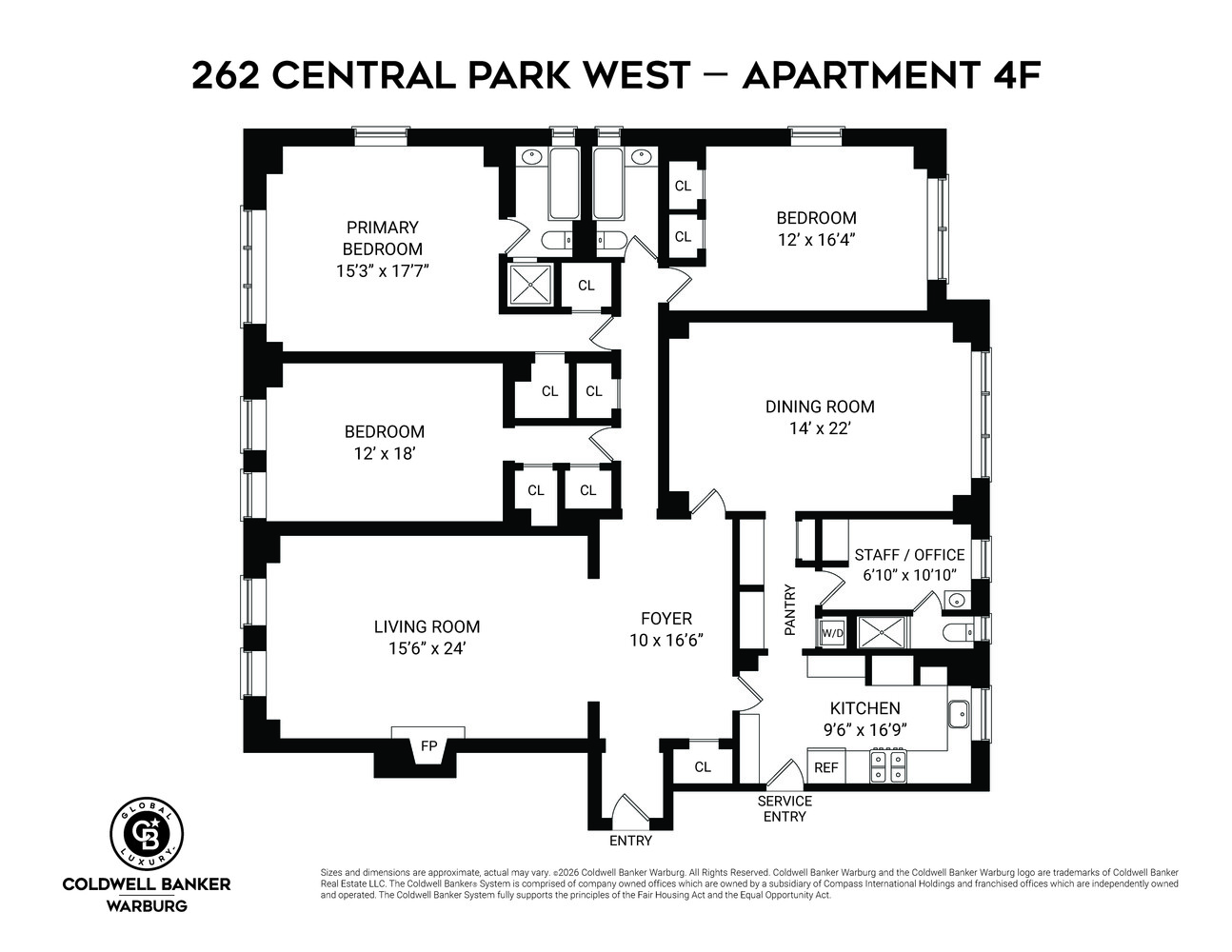 262 CENTRAL Park W 4F