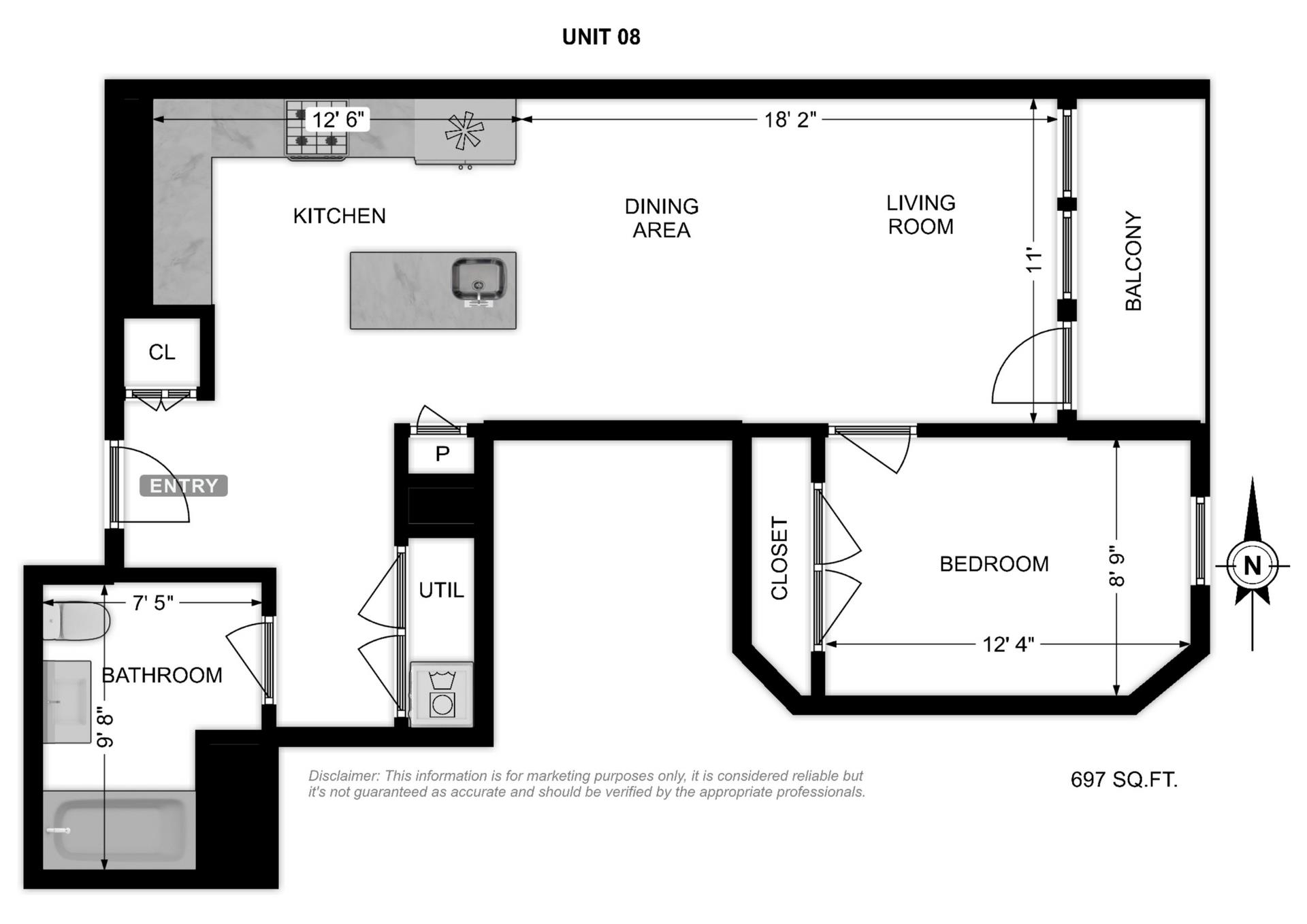 412 WHITON ST Unit: 208