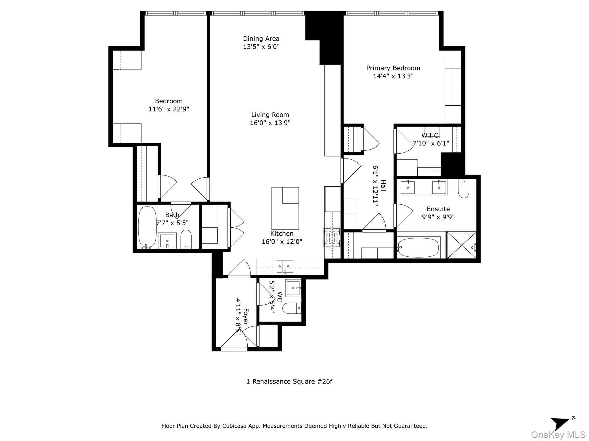 1 Renaissance Square Unit: 26F