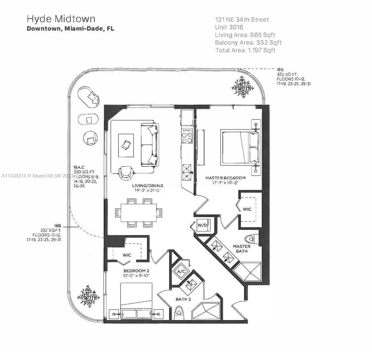 121 NE 34th St Unit: 3016