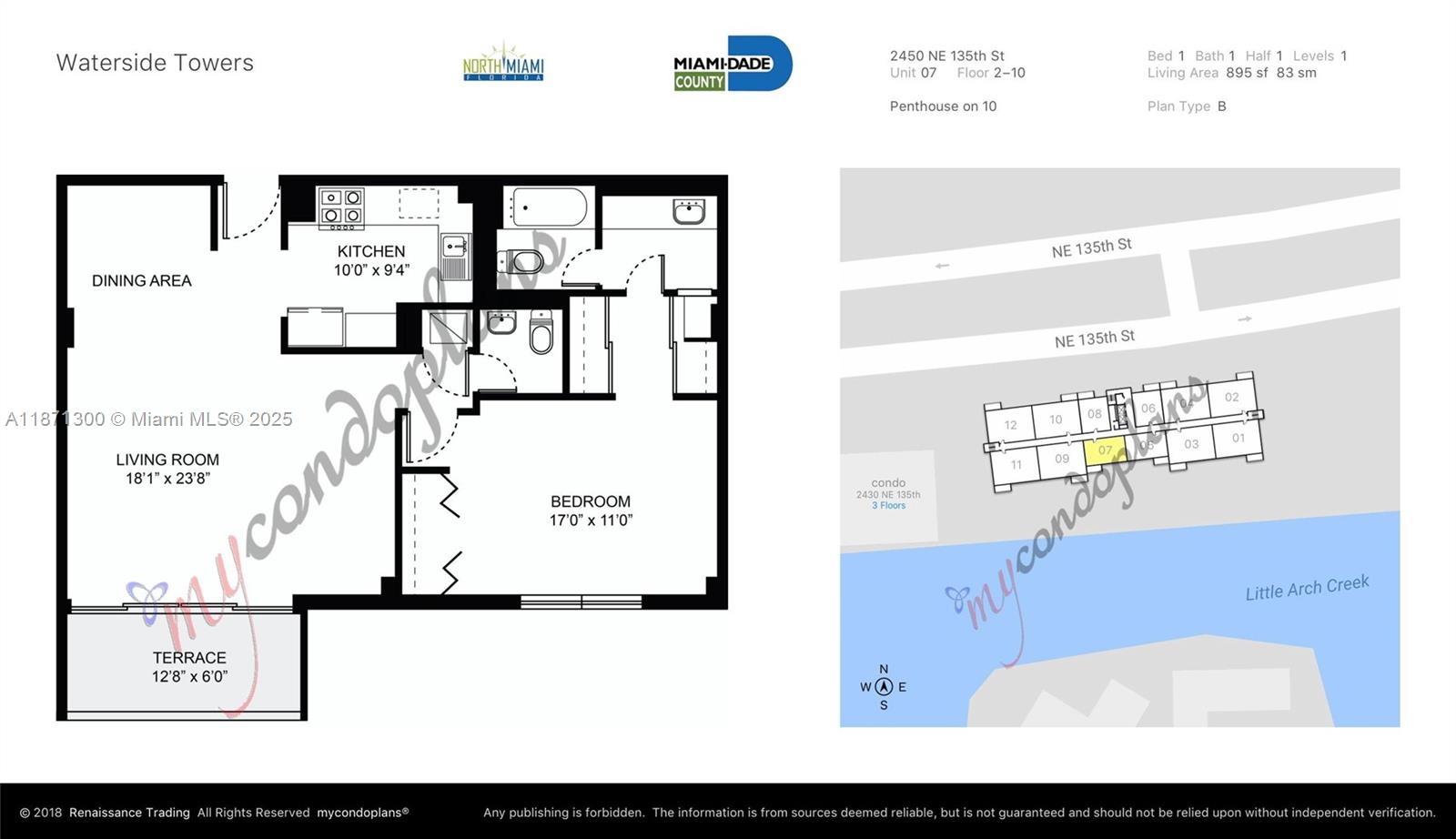 2450 NE 135th St # 607, North Miami Unit: 607