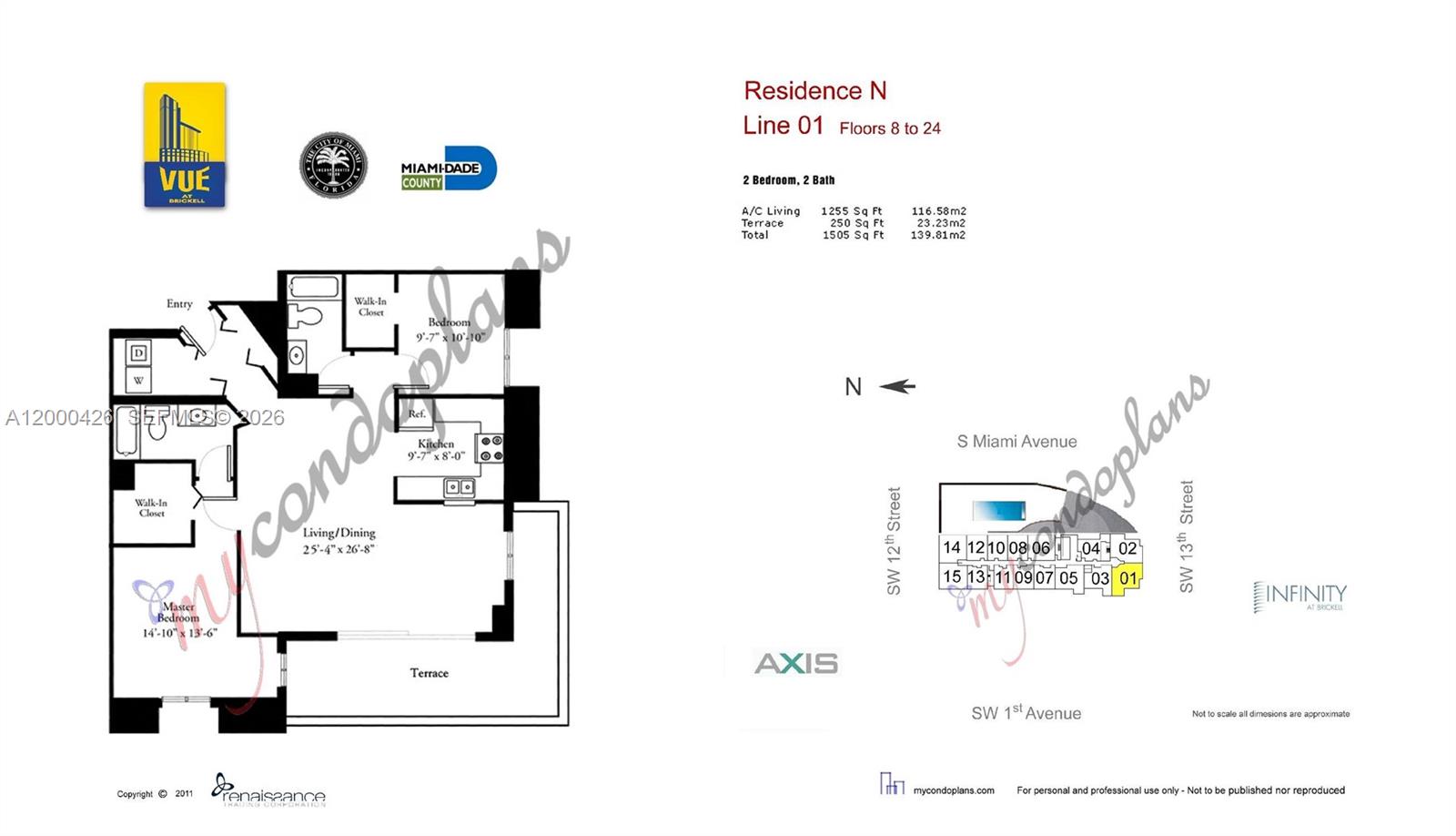 1250 S Miami Ave Unit: 1201