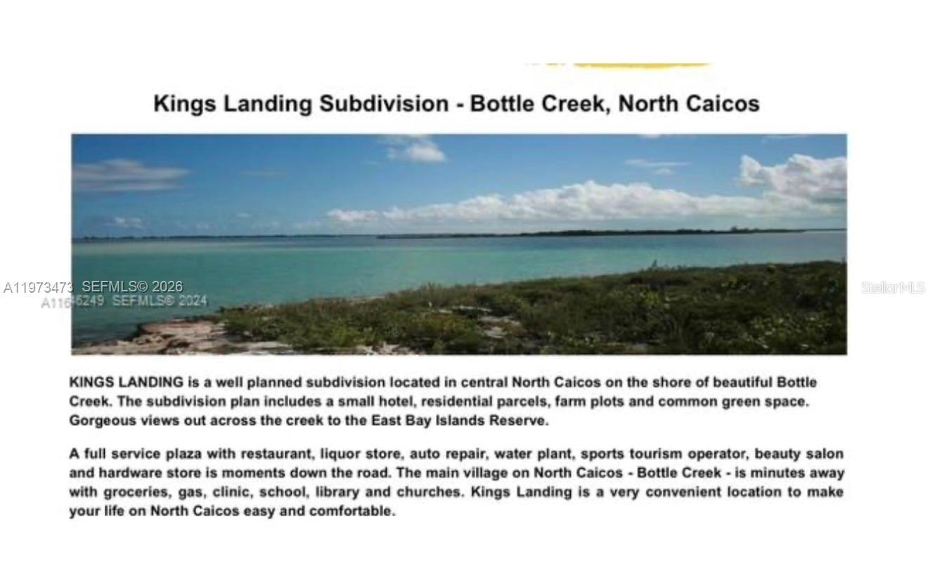 Bottle Creek ( Turks and BOTTLE CREEK