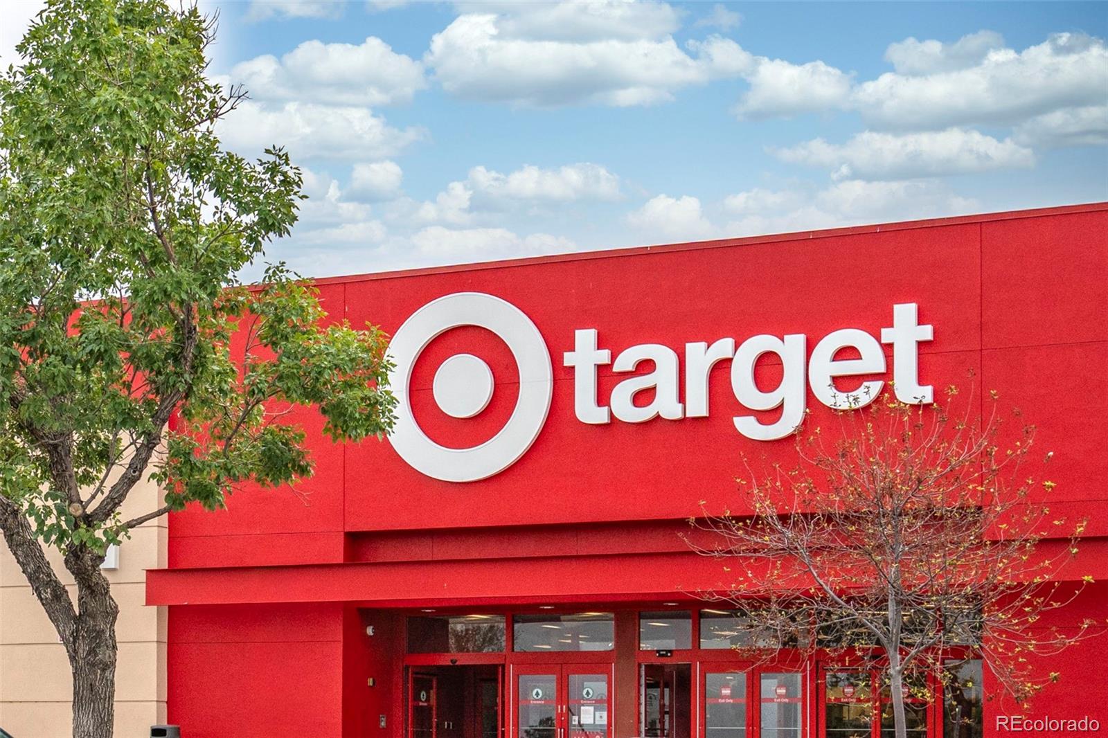 Target store exterior with a red facade and large white Target logo.