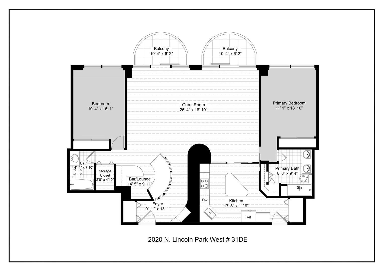 2020 N Lincoln Park West Unit: 31DE