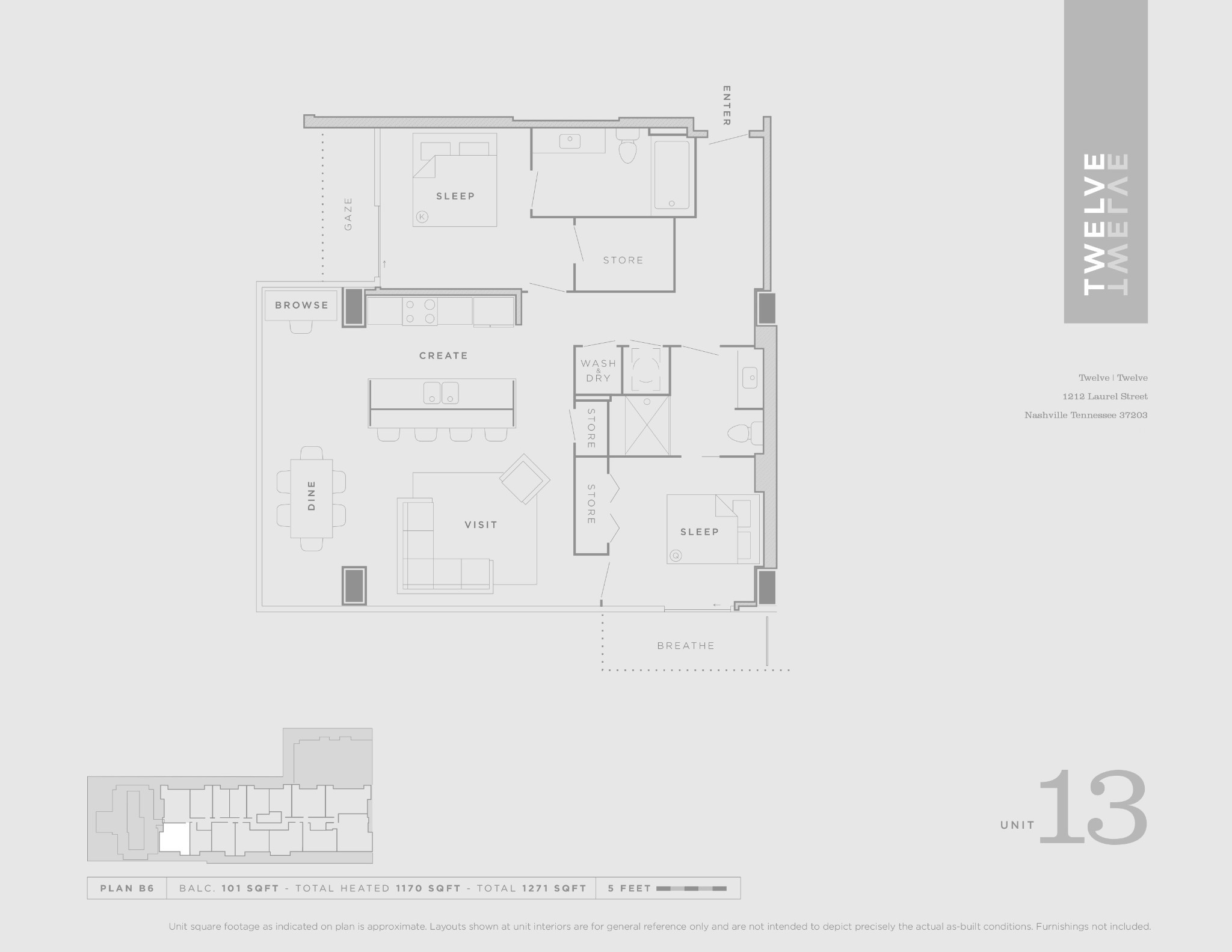 1212 Laurel St Unit: 1713 (B6)