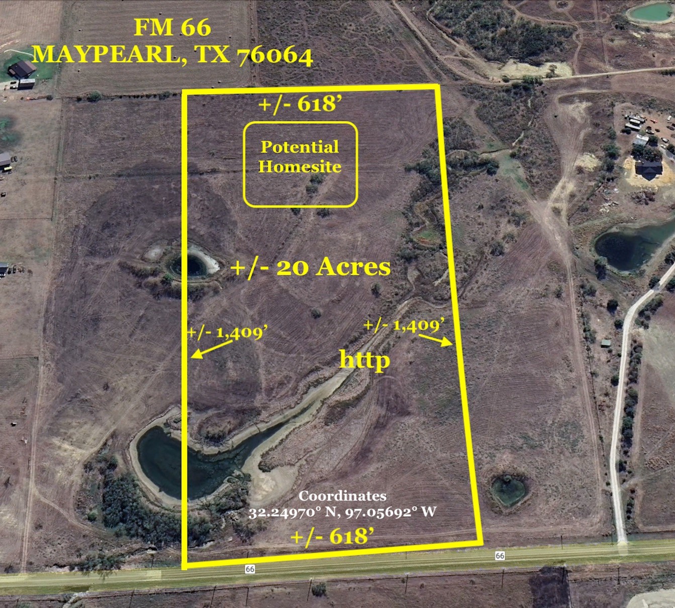 20 Acres FM-66 Highway