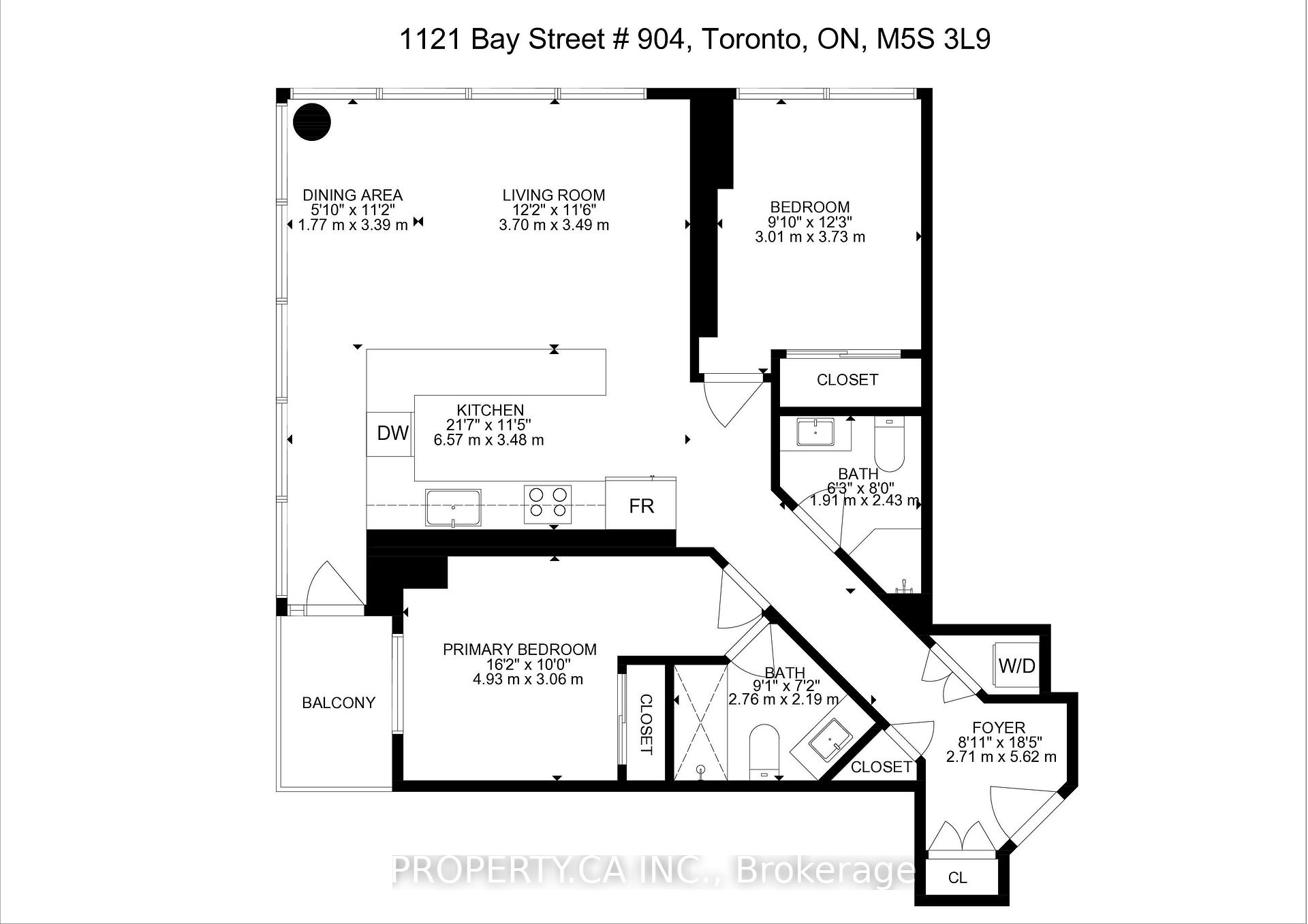 1121 Bay Street 904, Toronto Unit: 904