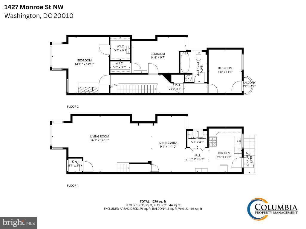 1427 MONROE STREET NW UPPER