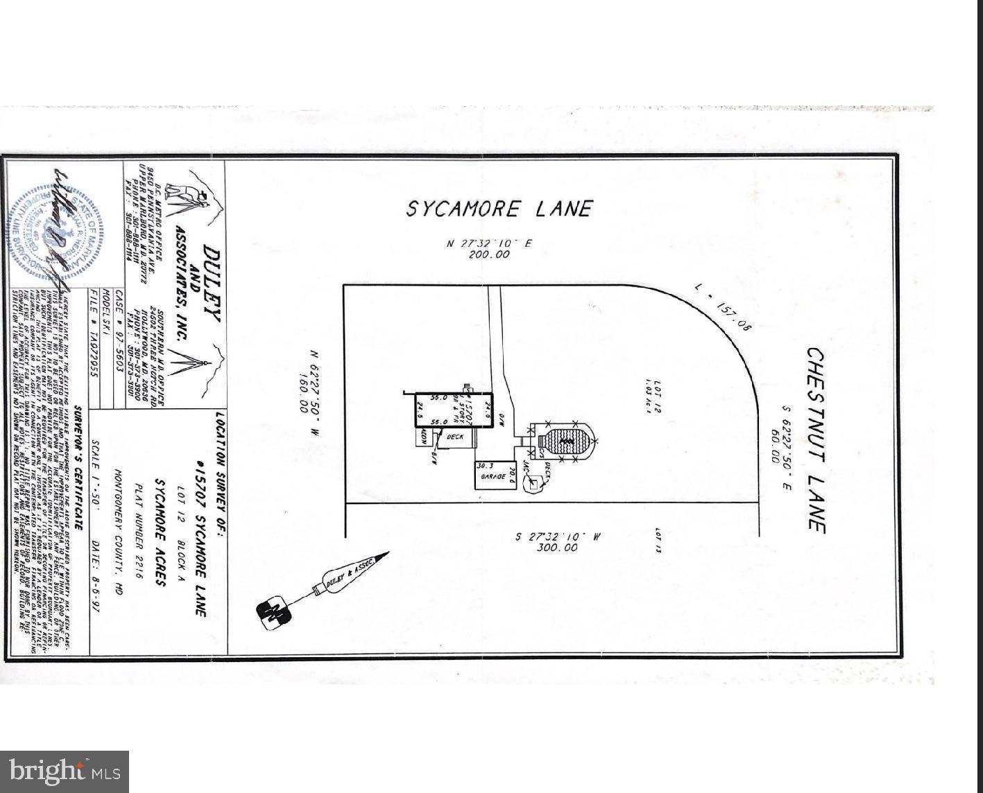 15707 SYCAMORE LANE