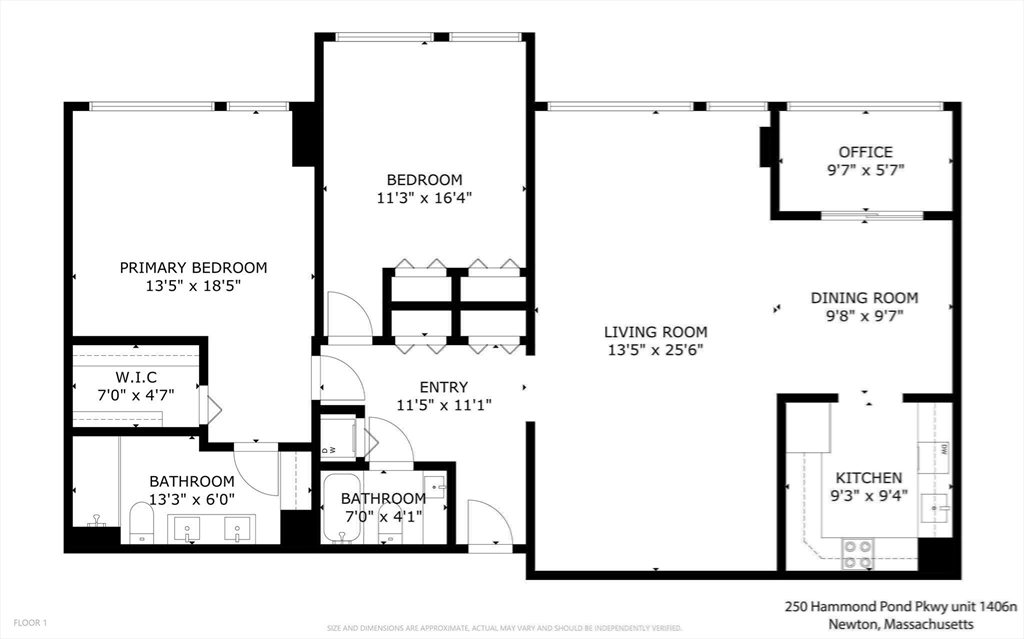 250 Hammond Pond Parkway # 1406N