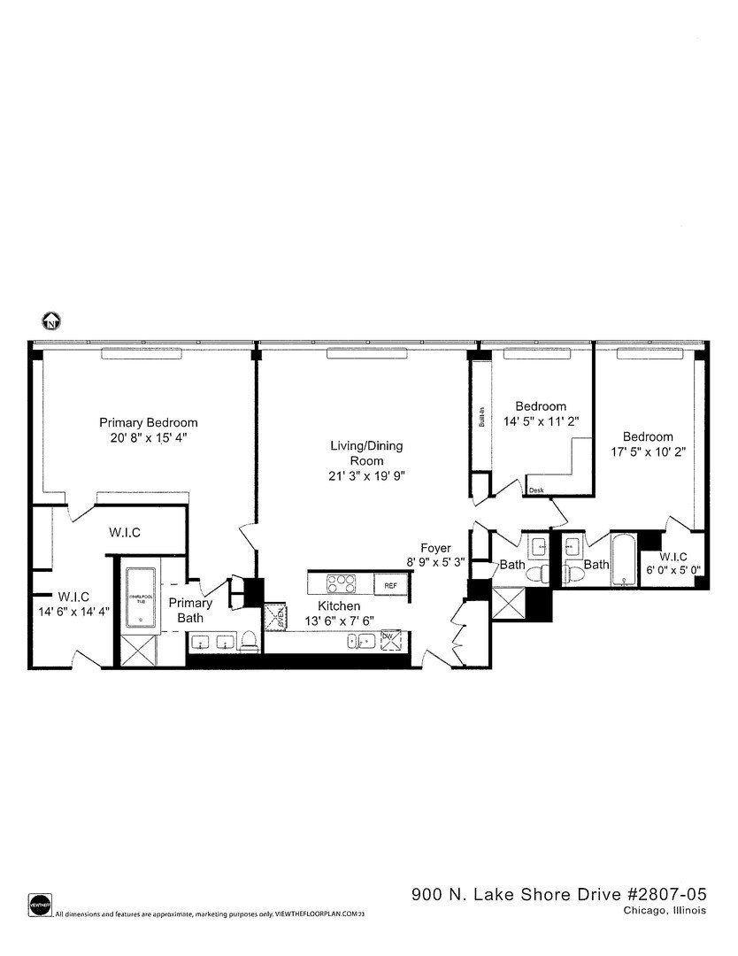 900 N Lake Shore Drive Unit: 2807-05