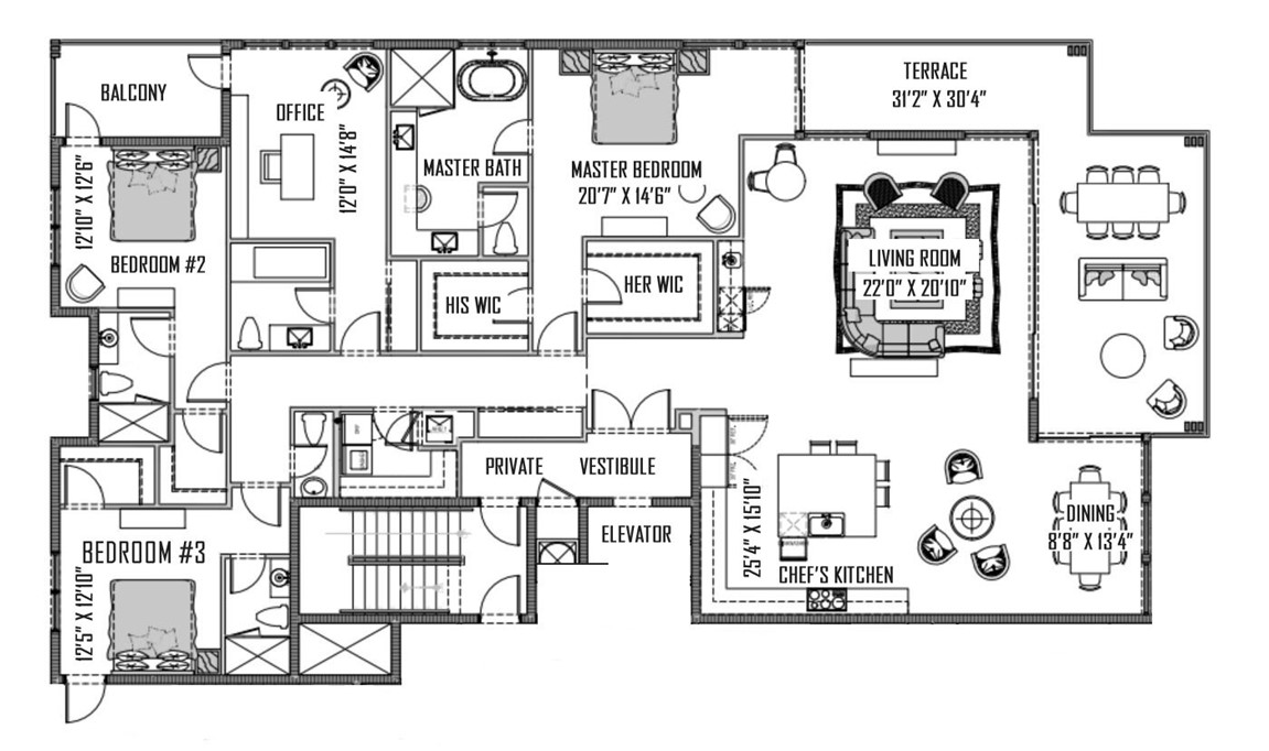 805 North Tower 46th Place 2N