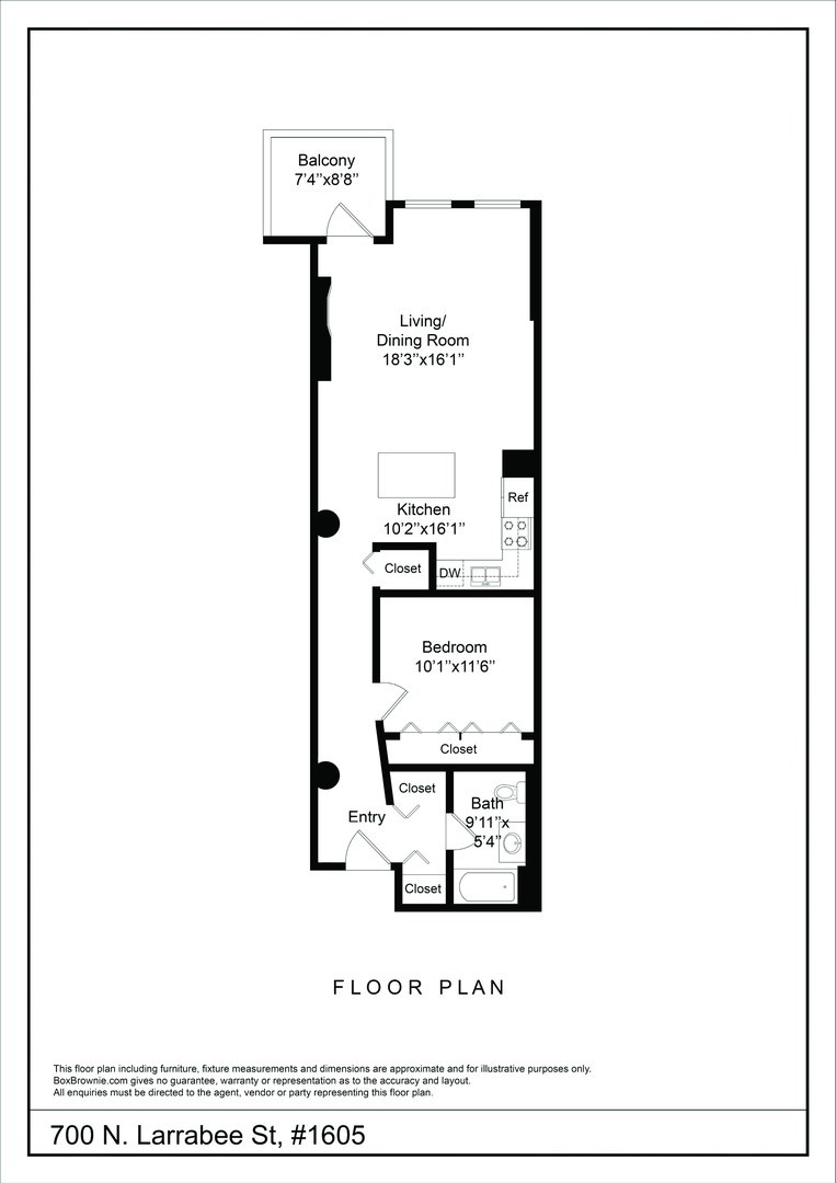 700 N Larrabee Street Unit: 1605