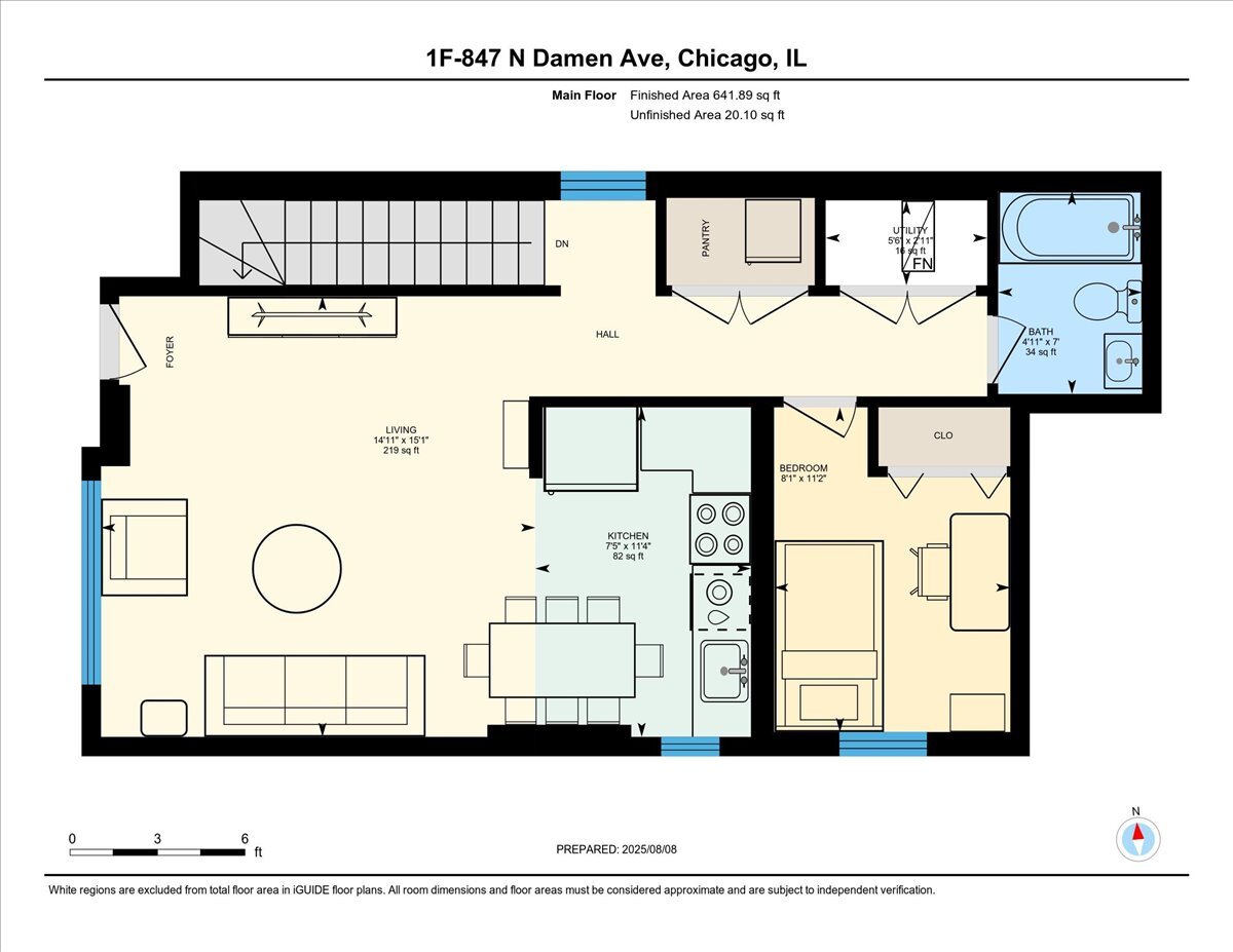 847 N DAMEN Avenue Unit: 1F