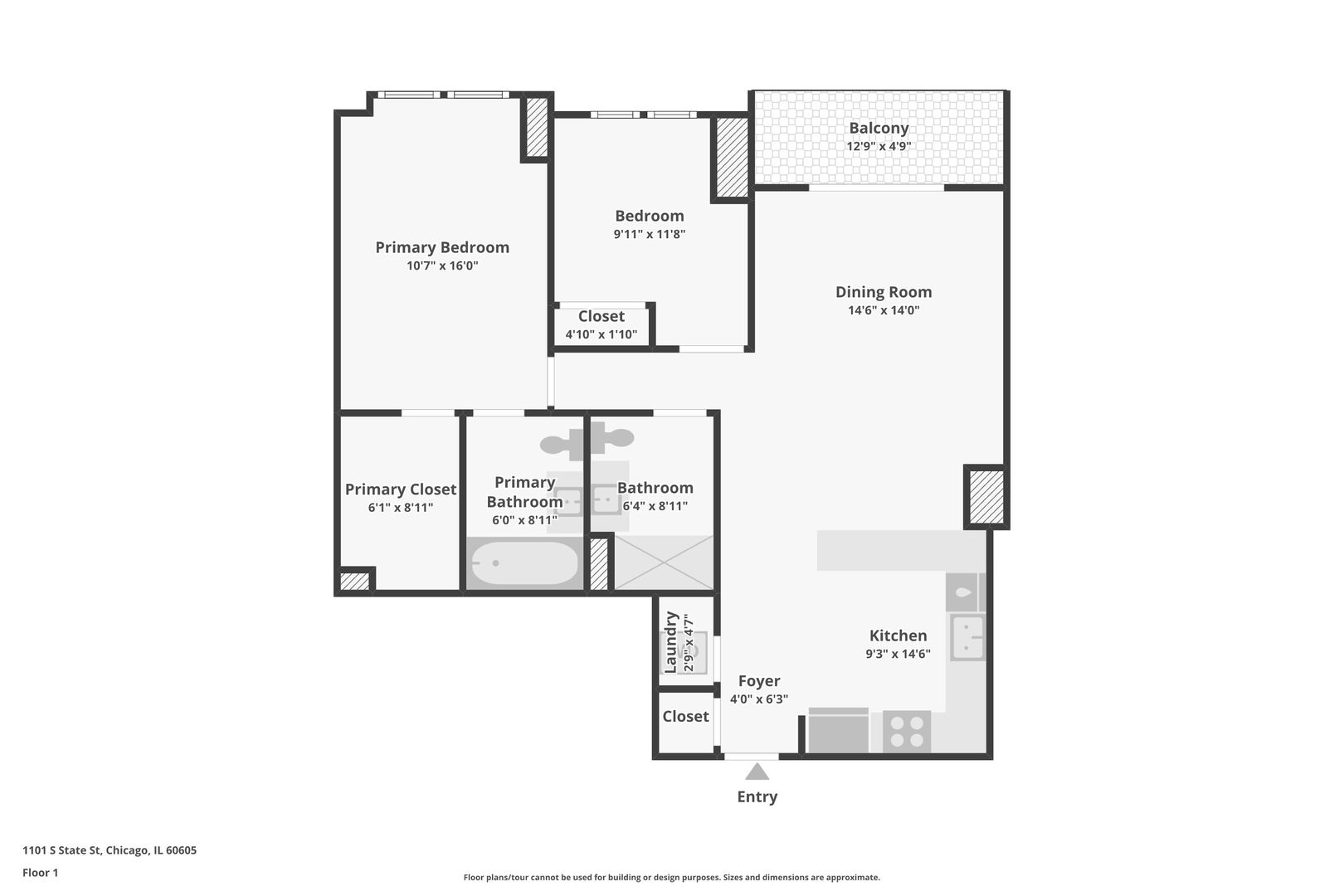 1101 S State Street Unit: 1402