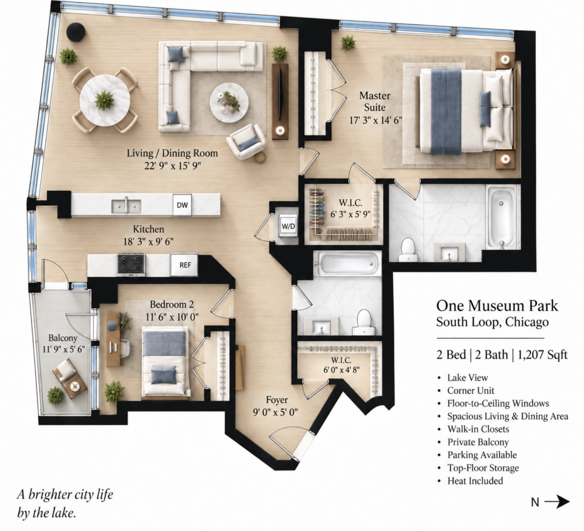 1201 S Prairie Avenue Unit: 1706