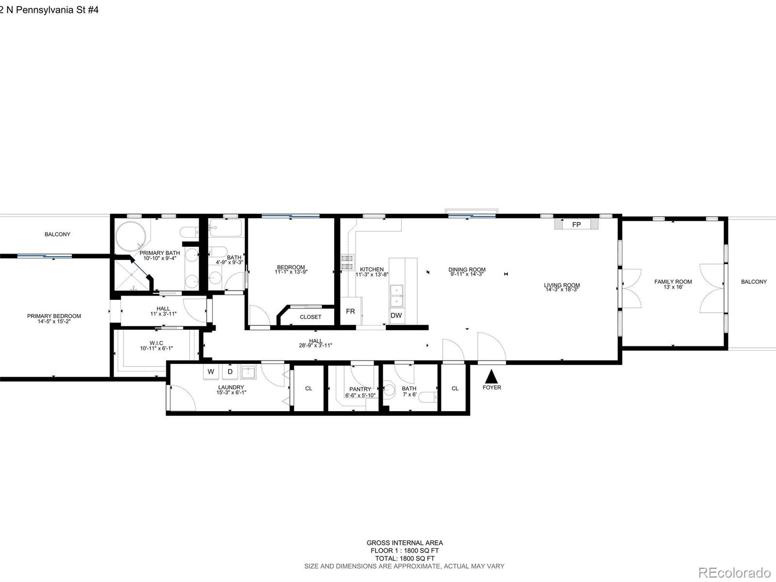 1352 N Pennsylvania Street Unit: 4