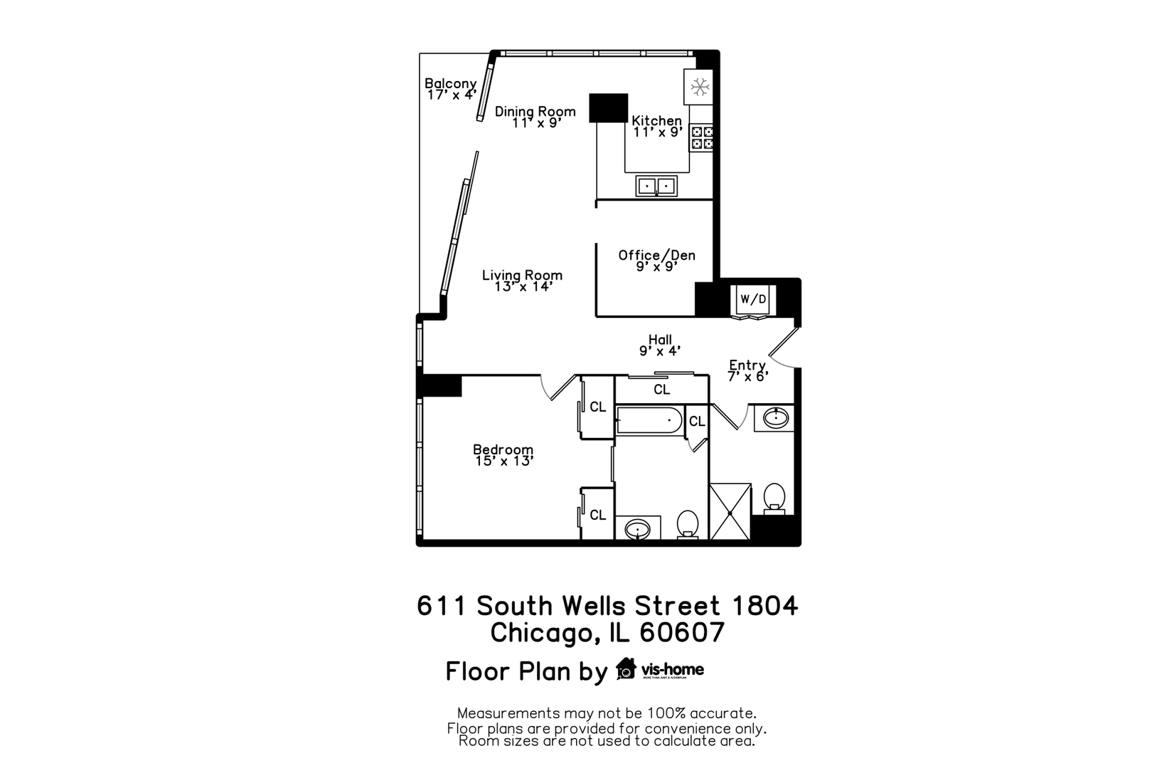 611 S Wells Street Unit: 1804