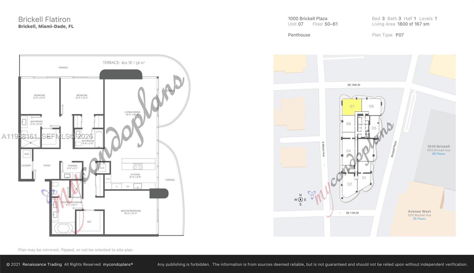 1000 Brickell Plz Unit: PH5807