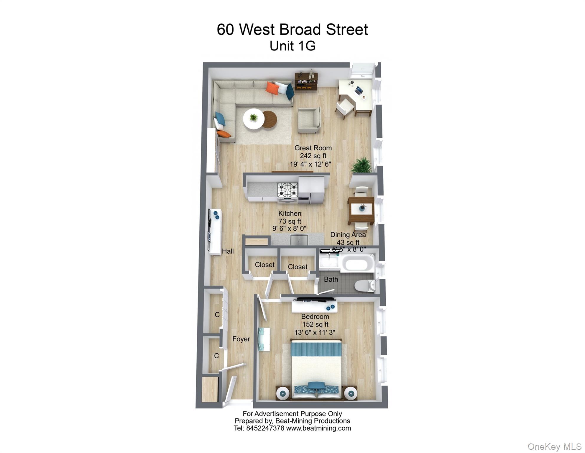 60 W Broad Street Unit: 1G