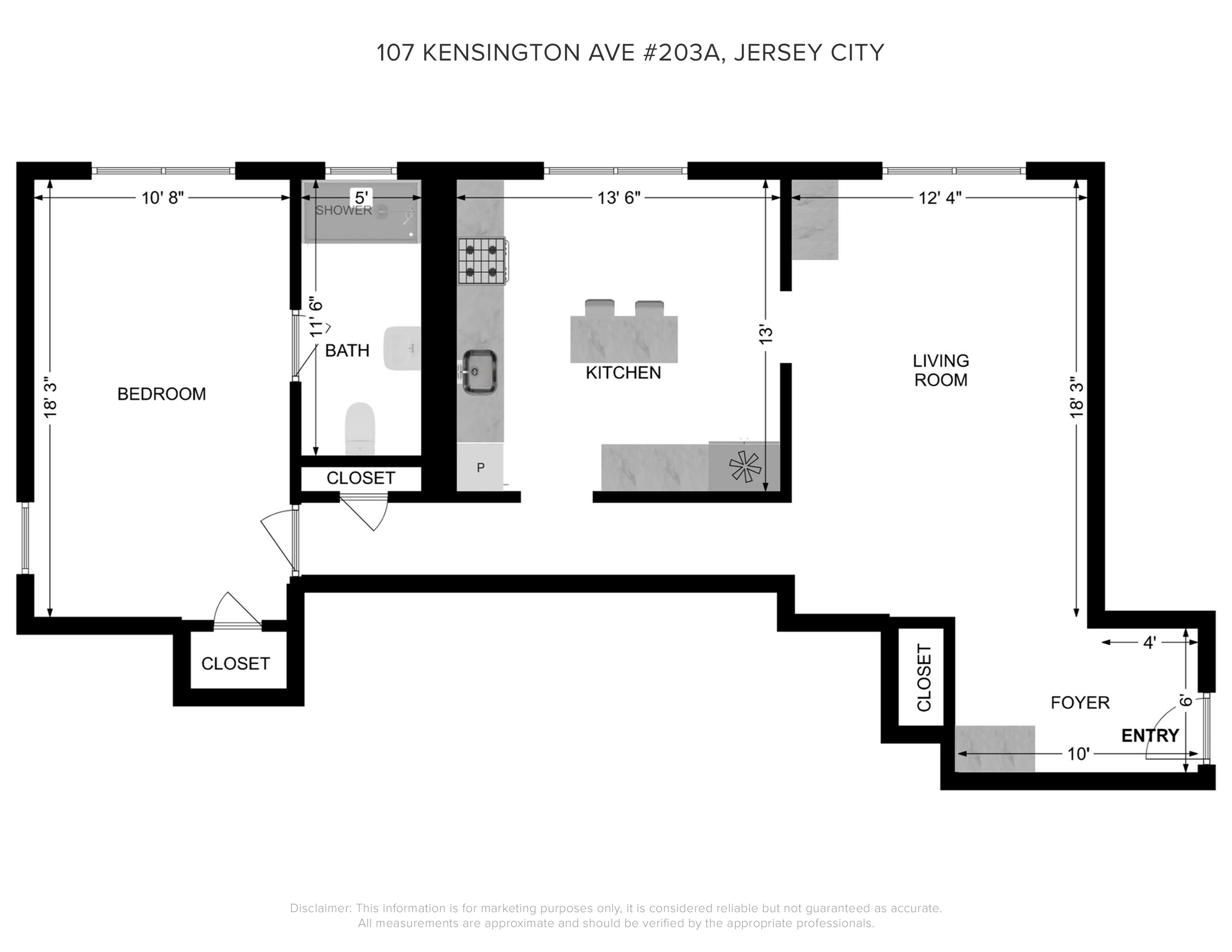 107 KENSINGTON AVE Unit: 203-A