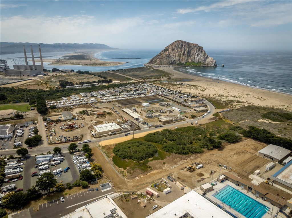 Vacant land near Morro Bay, with Morro Rock and the coastline beyond.
